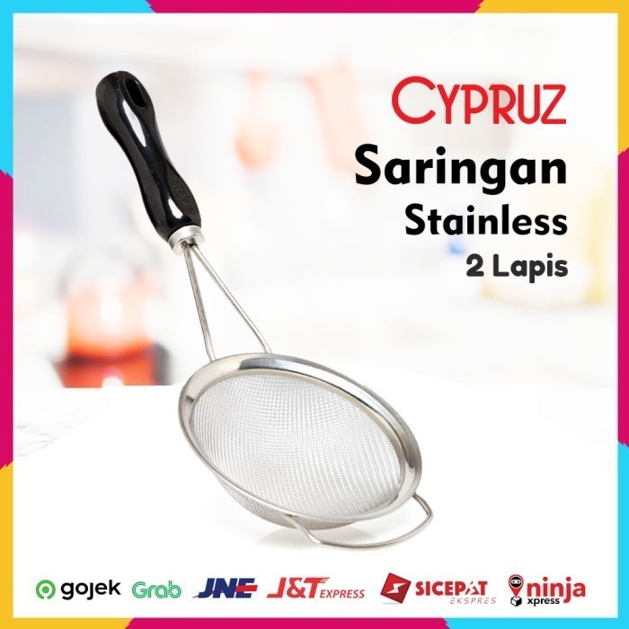 Cypruz SG-0676 Saringan Halus Stainless 2 Lapis 26cm