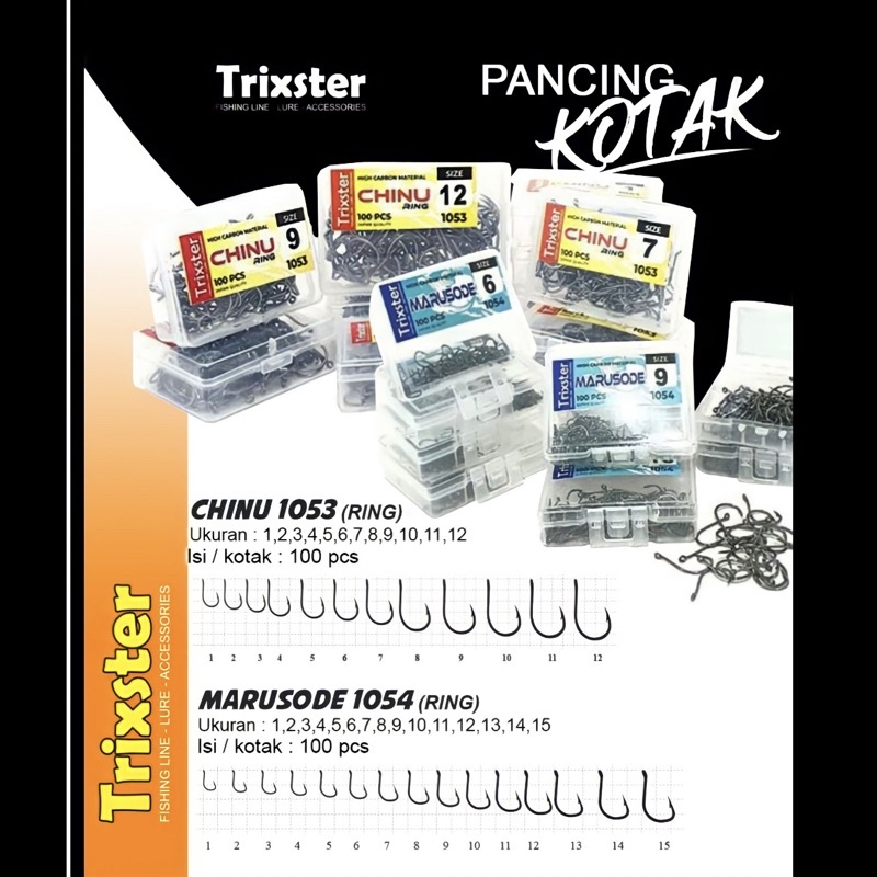 Kail Carbon Kotak TRIXSTER Marusode & Chinu 100Pcs