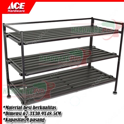Rak Sepatu Tempat Sepatu Dan Sandal 3 Tingkat Bronze Masterspace Epoxy Original Ace Hardware