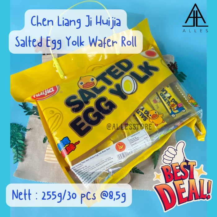 Jual Wafer Roll Huijia Chen Liang Ji Rasa Kuning Telur Asin Salted Egg