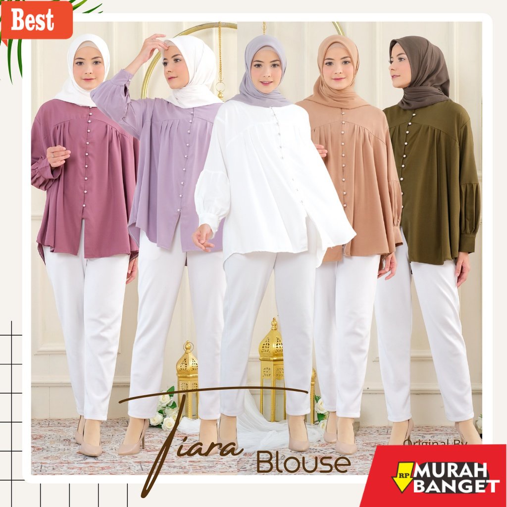 atasan wanita terbaru 2022 Blouse Tiara Oversize Ld 120 Murah Kekinian / Blouse Jumbo Xxxl LD 120 Mo