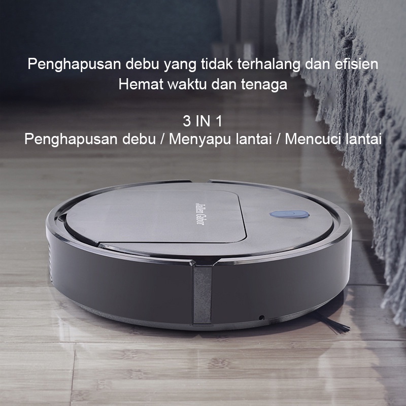 Robot penyapu cerdas Robot pembersih lantai 3000Pa, Mengisi Daya Selama 3 Jam, Masa Pakai Baterai 120 Menit