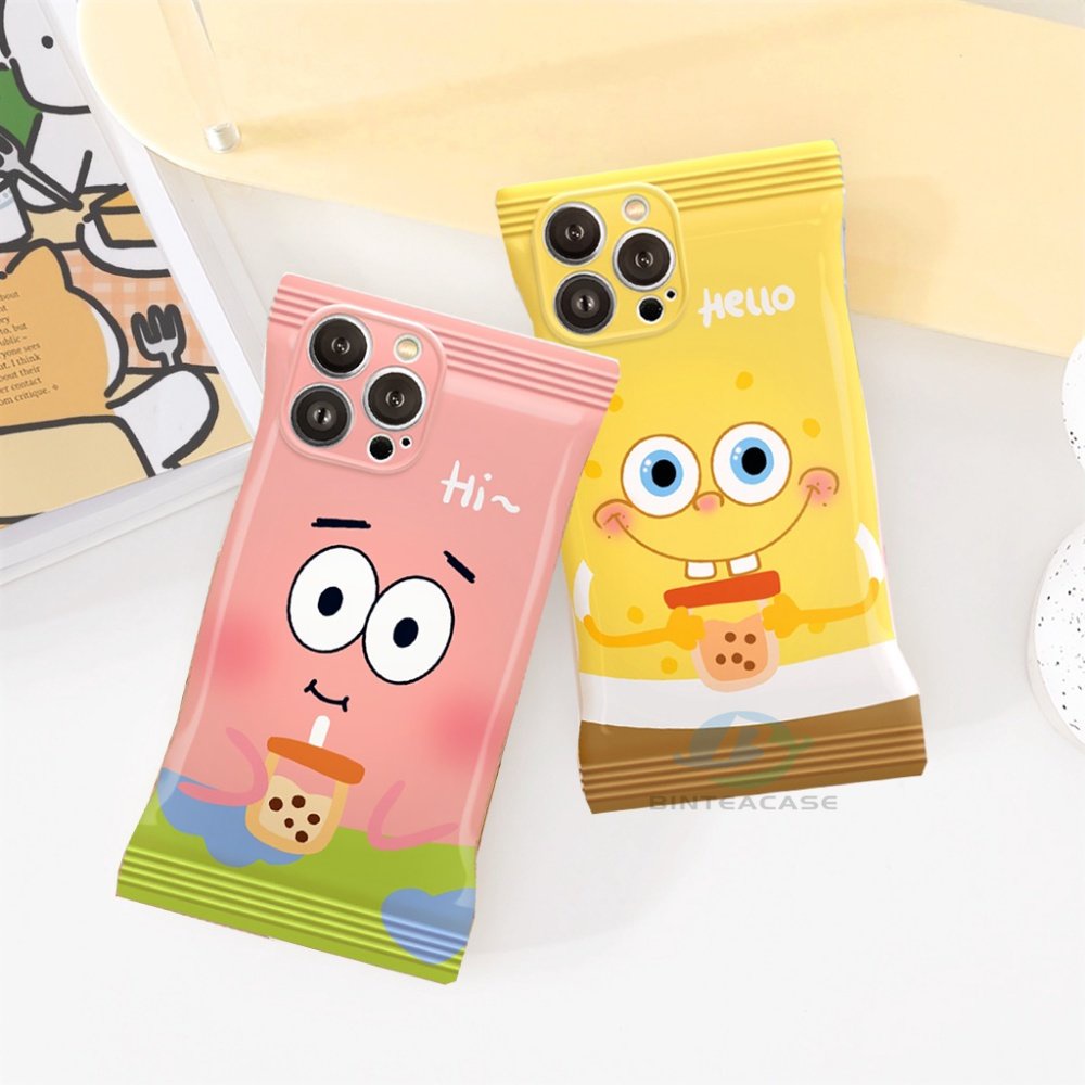 Soft Case TPU Motif Spongebob Milk Tea Untuk Redmi Note 11 Pro Note11S 10A 10C 9C 9A 10 9T 10 5G 10s 9 8 Poco X3 NFC M3