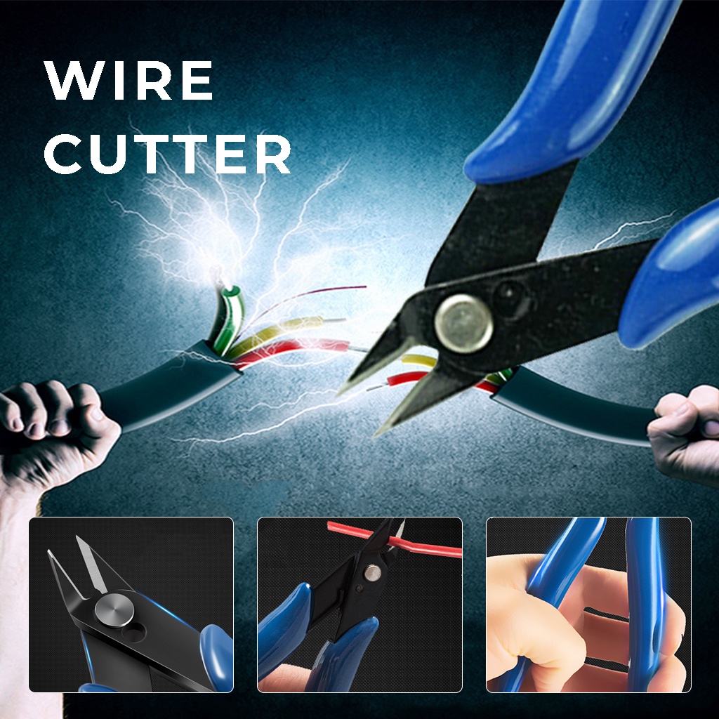 Tang Potong Kabel Multifungsi Plier Coil Wire Cutter Tang Plato Serbaguna Gunting Pencapit Pemotong Kawat Element Elektronik lainnya Kuat mudah di gunakan | GROSIRXPRESS