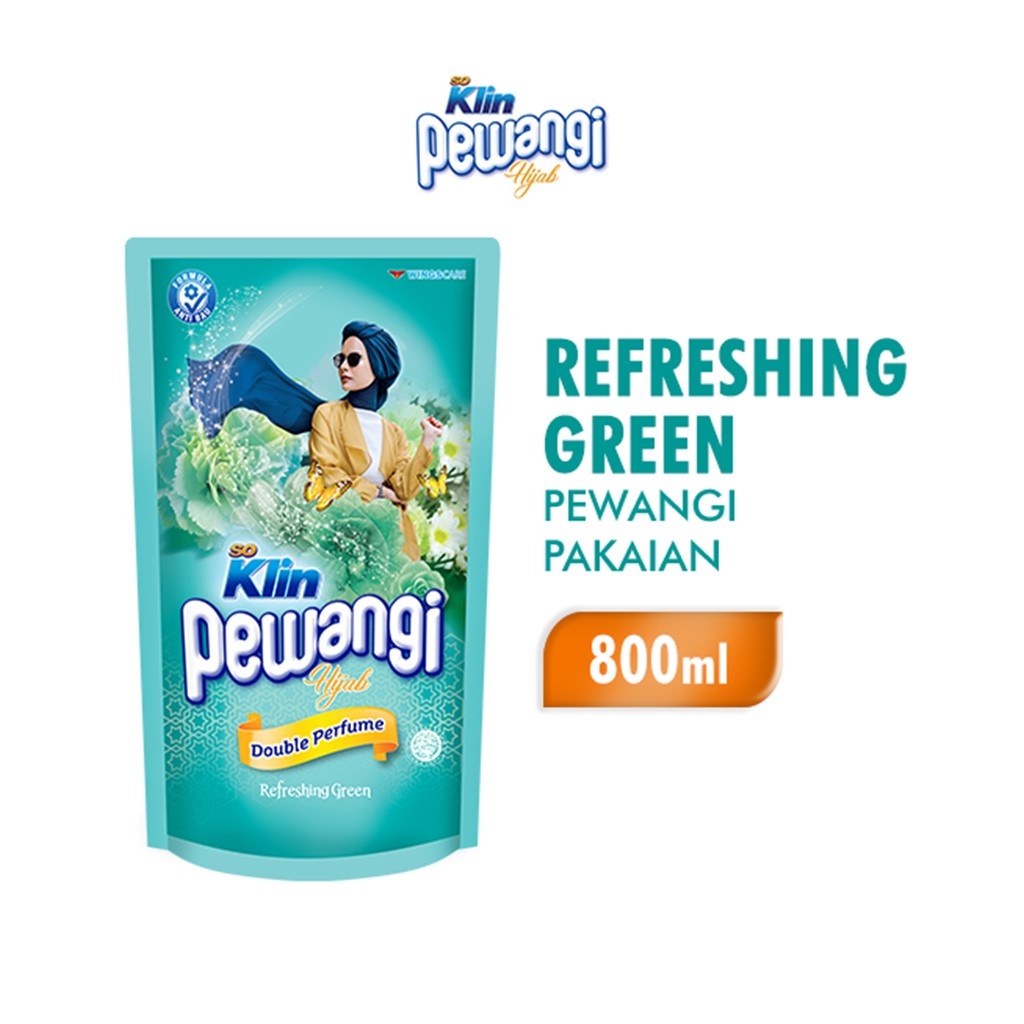 SO KLIN Pewangi Pakaian Hijab Refreshing Green 800ML