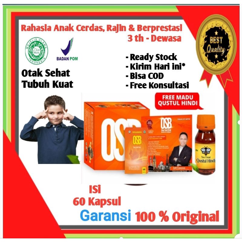 OSB Vitamin Otak Anak Cerdas Suplemen Makanan Otak Suplemen Anak Dewasa Vitamin Penambah Nafsu Makan