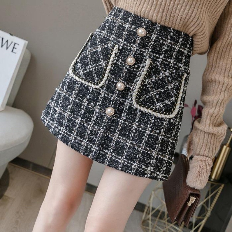 Tweed Mini Skirt / Korean Skirt Import Premium ( Rok Pendek / Rok Mini / Rok Tweed )