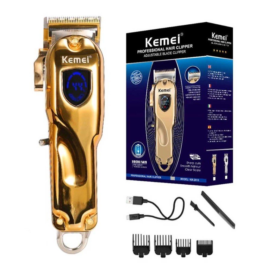 CUKUR RAMBUT MEREK KEMEI KM-2010 ALAT CUKUR PROFESIONAL RECHARGEABLE