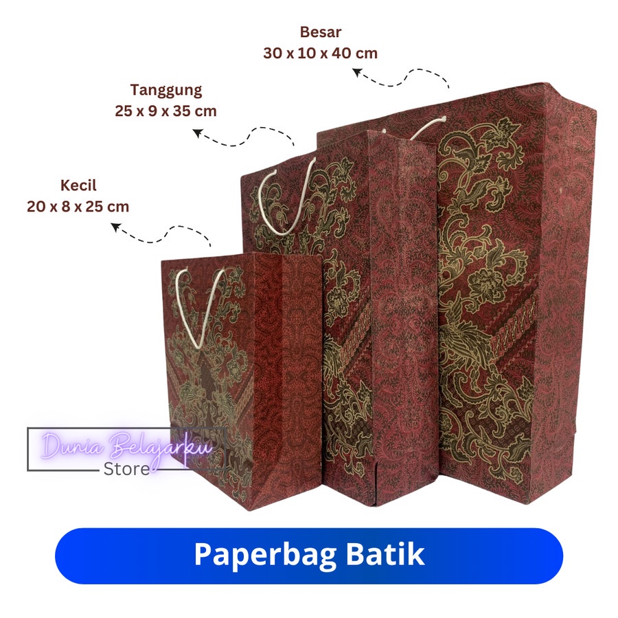 

Paper bag Batik Kertas Tebal / Shopping Bag Batik / Tas Kertas Batik