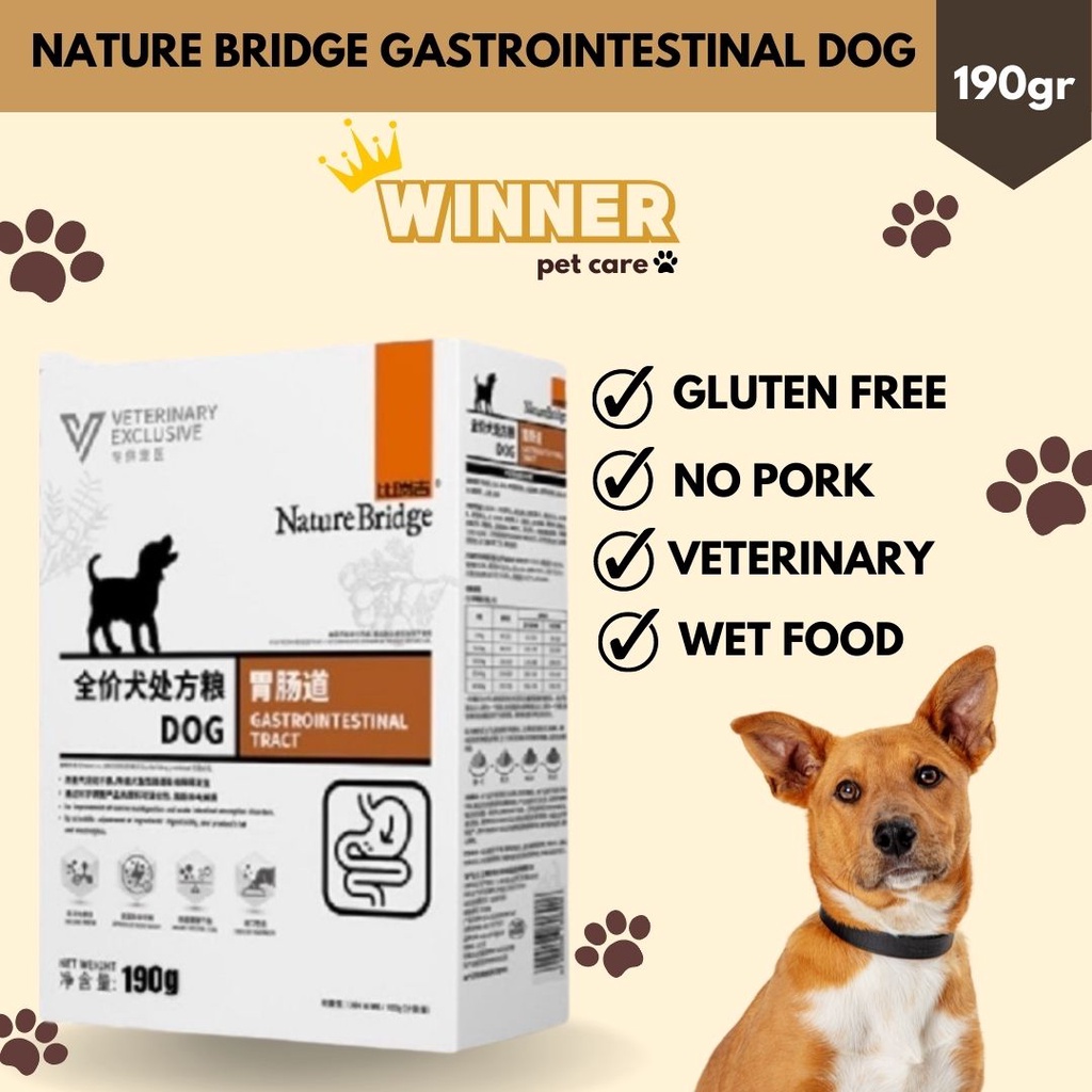 Nature Bridge Gastrointestinal Vet Dog Wet Food 190gr