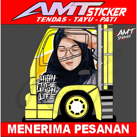 Stiker Full Samping Kabin Canter - Stiker Truk Canter - Bisa Request/Ganti Gambar
