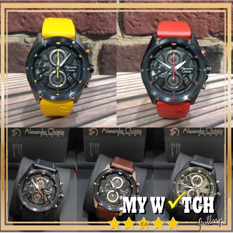 Jam Tangan Alexandre Christie / Alexander Pria Chronograph AC 6620 MC Original Diameter 4,4 cm