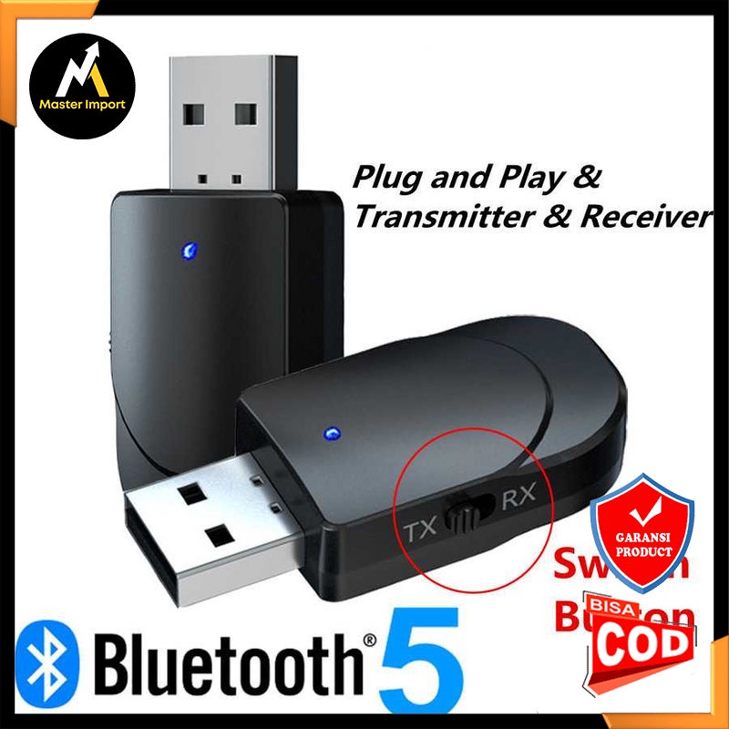 VIKEFON 2 in 1 USB Audio Bluetooth 5.0 Transmitter &amp; Receiver - KN330 - ELNK