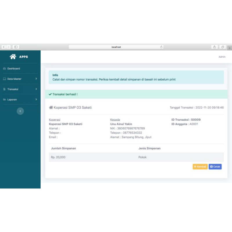 APLIKASI KOPERASI BERBASIS WEB