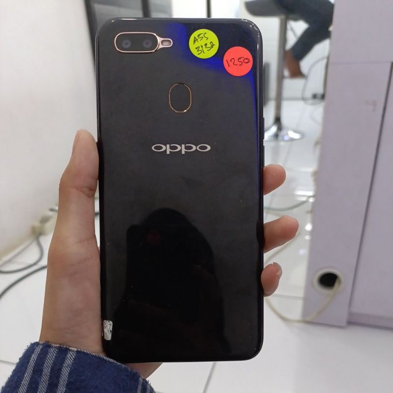 Hp Second Oppo A5S ram 3/32gb fullset, (RIEL)