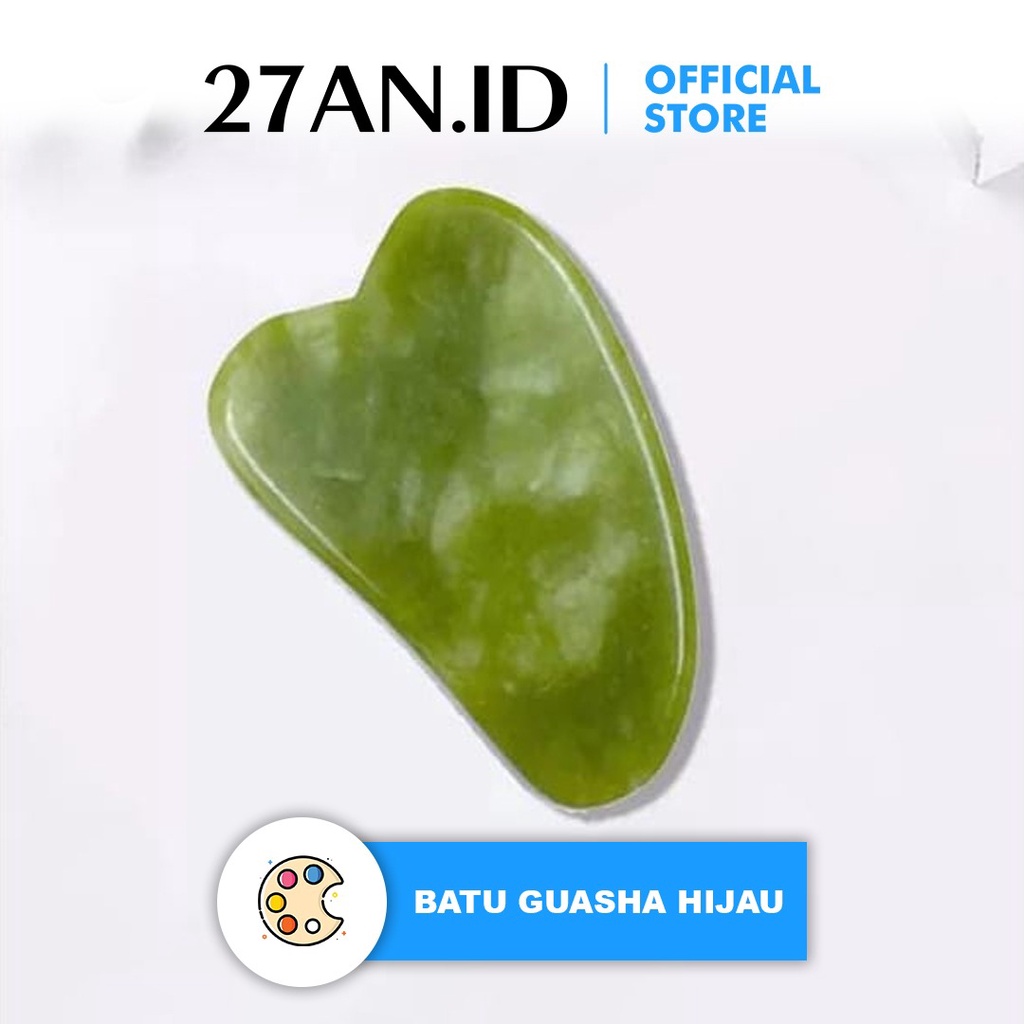 Alat Pijat Wajah Jade Roller Massager E426 Facial Message Batu Roller Giok Stone-BATU GUANSHA HIJAU