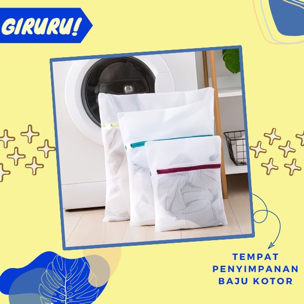 LAUNDRY BAG JARING / KERANJANG BAJU KOTOR / LAUNDRY BAG / WASHING BAG RESLETING ANTI BOCOR /  / Tas Jaring Keranjang Kantong Baju Kotor Laundry Bag Washing Bag RESLETING / Laudry Bag Resleting / Laundry Mesh Bag / Kantong Tali Serut Cucian Mesin Cuci