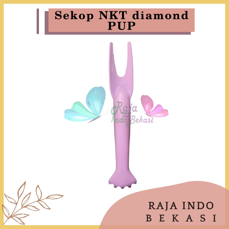 Sekop Nkt Diamond 2 In 1 Hijau Biru Merah Pink Sekop Tanaman Plastik Mini Skop Lipat Pasir