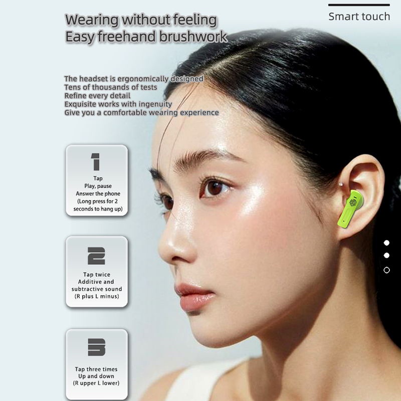 【COD】Viqoo EP16 Wireless Earbuds Bluetooth in Ear Headphones for iPhone Android Transparent Blue Tooth 5.3 Ear Buds True Wireless Earphones Audifonos Bluetooth TWS Cordless Earbud Purple