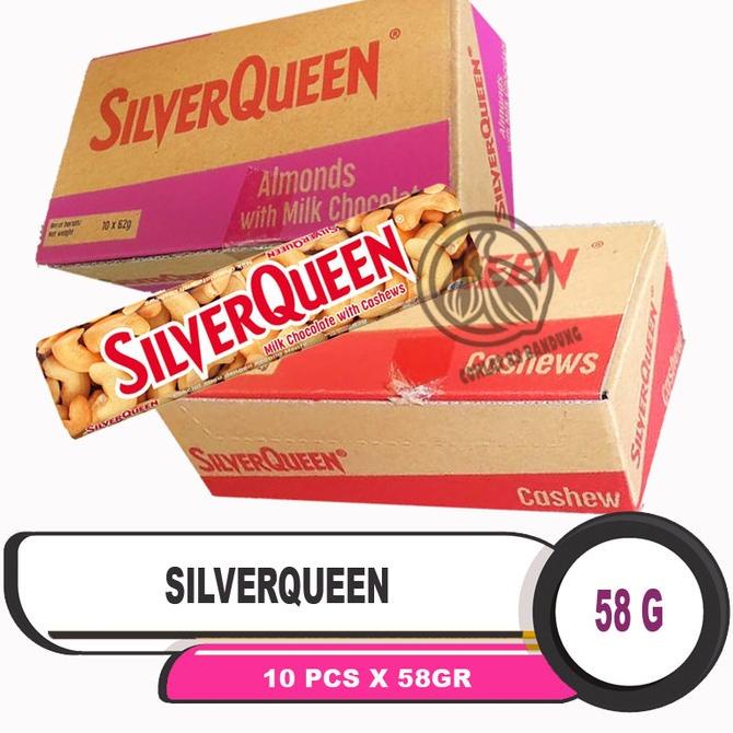 

SilverQueen 58 gram Isi 10 pcs Cokelat - Coklat SIlver Queen 10 X 58gr