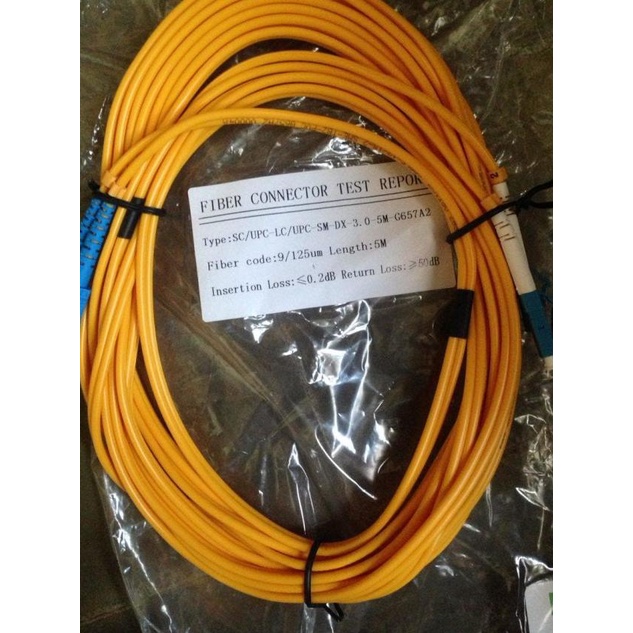 Patch Cord LC-SC, Singlemode, Duplex, 5 Meter