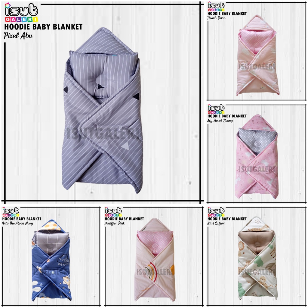 HOODIE BABY BLANKET Selimut Topi Bayi Slimut Bayi Baru Lahir Cocok Untuk Kado Baby Gift