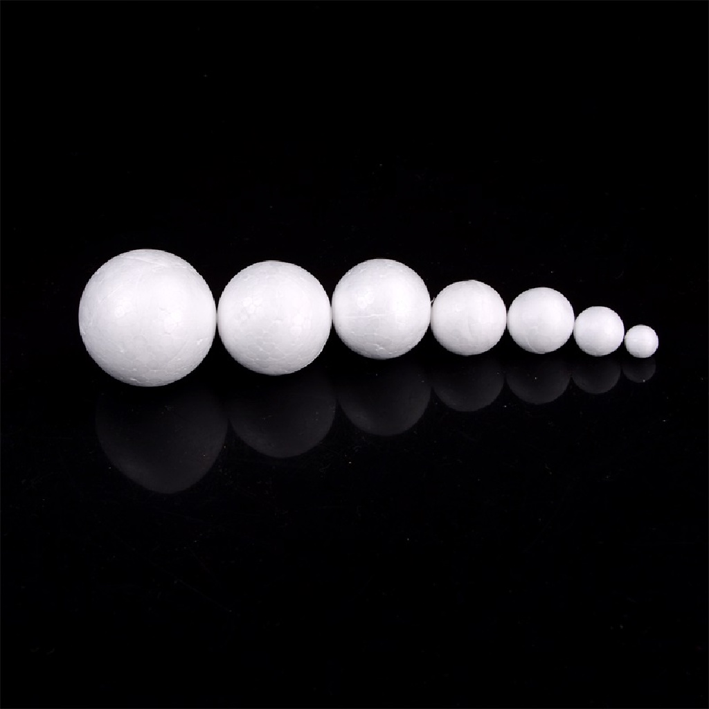 20pcs Bola Busa Polystyrene Styrofoam Ukuran 10-40mm Untuk Martijn