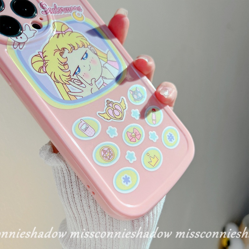 Soft Case Hp Gambar Sailor Moon Model Jepang / Retro Untuk IPhone 7 / 8plus / 11 / 12 / 13 / 14pro MAX / XR / X / XS MAX / SE