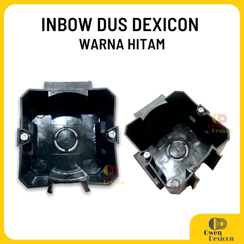 Inbow Dus Hitam DEXICON / IB Dus Dos Kotak / Dudukan Saklar Tanam Murah / Mangkok Saklar Inbow Dos