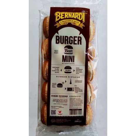 

Bernardi Roti Burger mini wijen isi 20 pcs kemasan 600gr