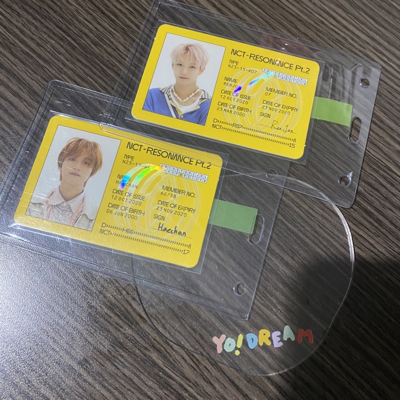 pc id card haechan renjun nct 2021 resonance