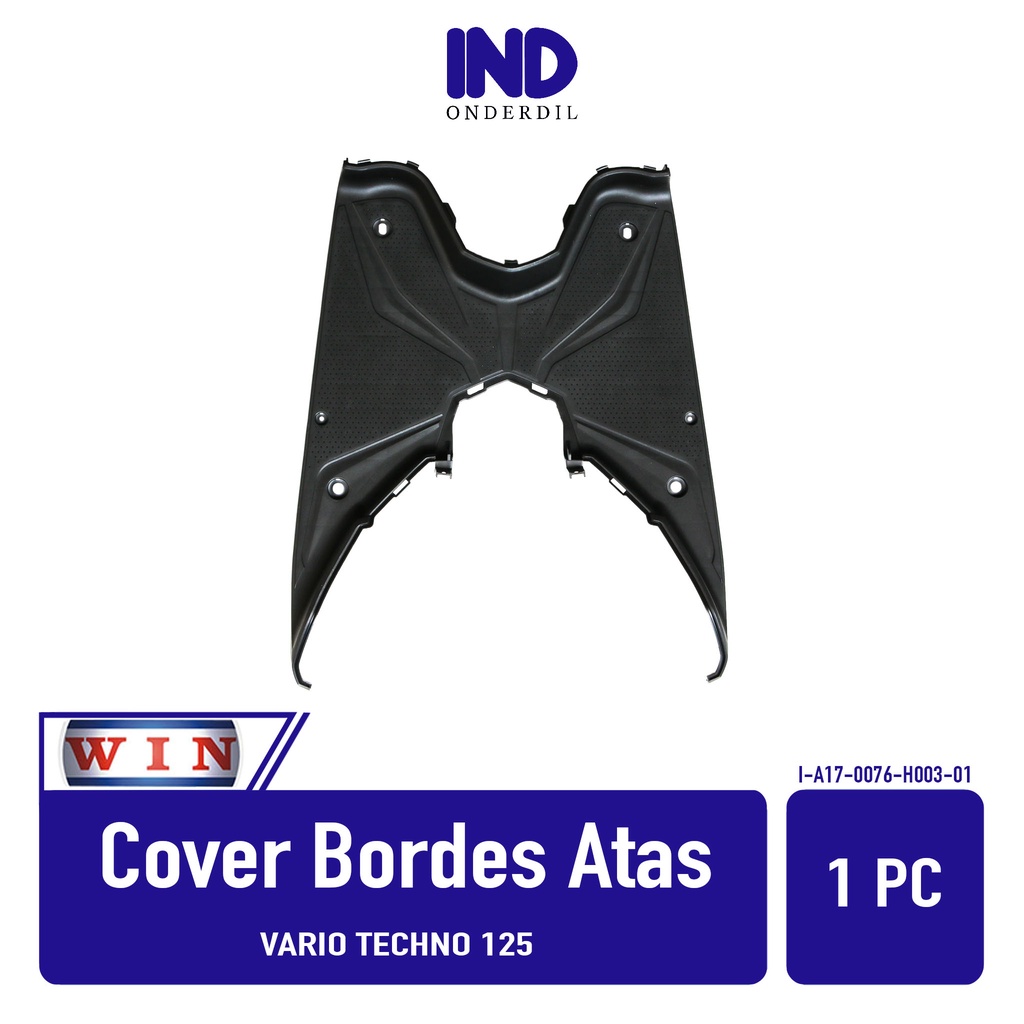 Cover-Pelindung-Tutup-Penutup Pijakan Kaki Bordes-Footrest-Foot Rest Atas Merk Win Vario Techno 125 FI-Helm In Lama KZR 2013-2015