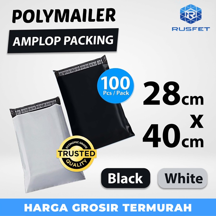 

Polymailer PACK MURAH 28x40cm Amplop Plastik Packing Olshop Ekonomis