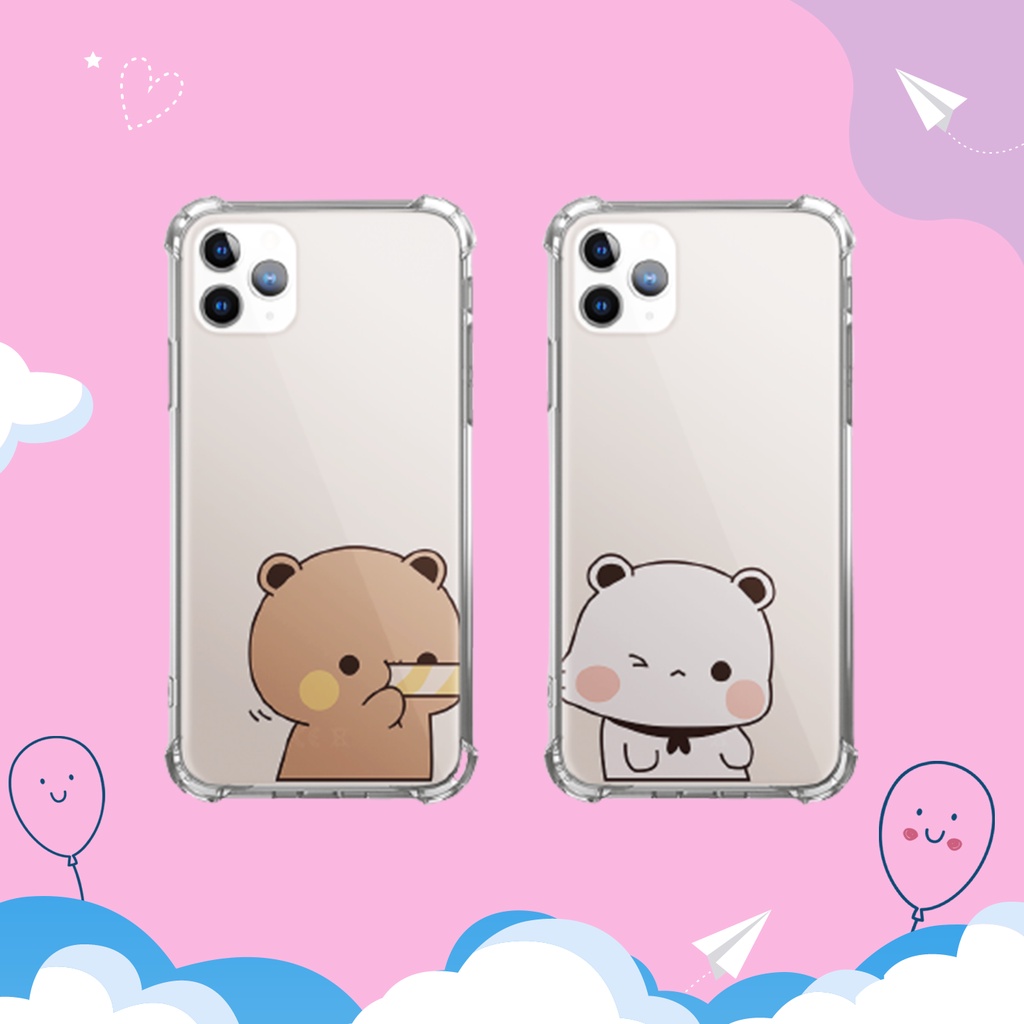 Case Couple Desain Kartun Beruang Lucu Softcase Anticrack All Tipe Hp Custom Case Couple