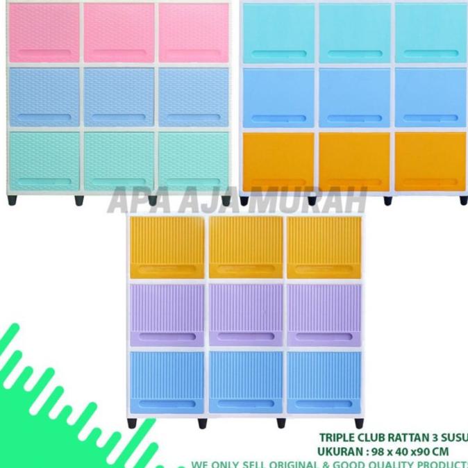 

LEMARI PLASTIK CLUB FLIP TRIPLE 3 SUSUN RAK TFCR3 MURAH stock ready