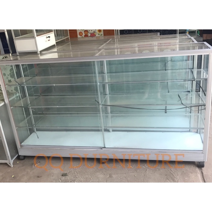 Etalase Kaca 1.5M alumunium lemari pajang