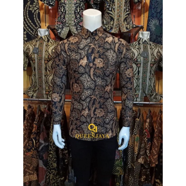 KEMEJA BATIK PRIA LENGAN PANJANG SLIMFIT EXLUSIFE SRI LUMBUNG