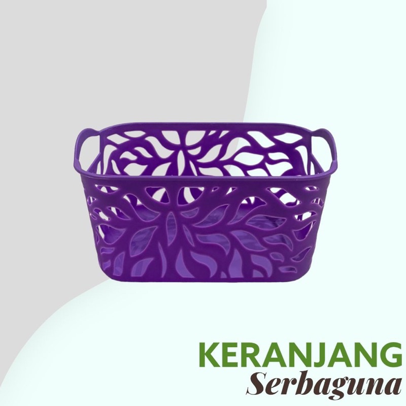 Keranjang Segi Plastik Serbaguna / Box Serbaguna / Storage Box / Rak Kosmetik / Keranjang Multifungsi Murah