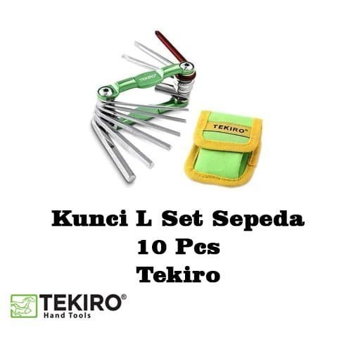 TEKIRO Kunci Sepeda Lipat Set 10 PCS / Kunci Reparasi Sepeda WR-BK0318