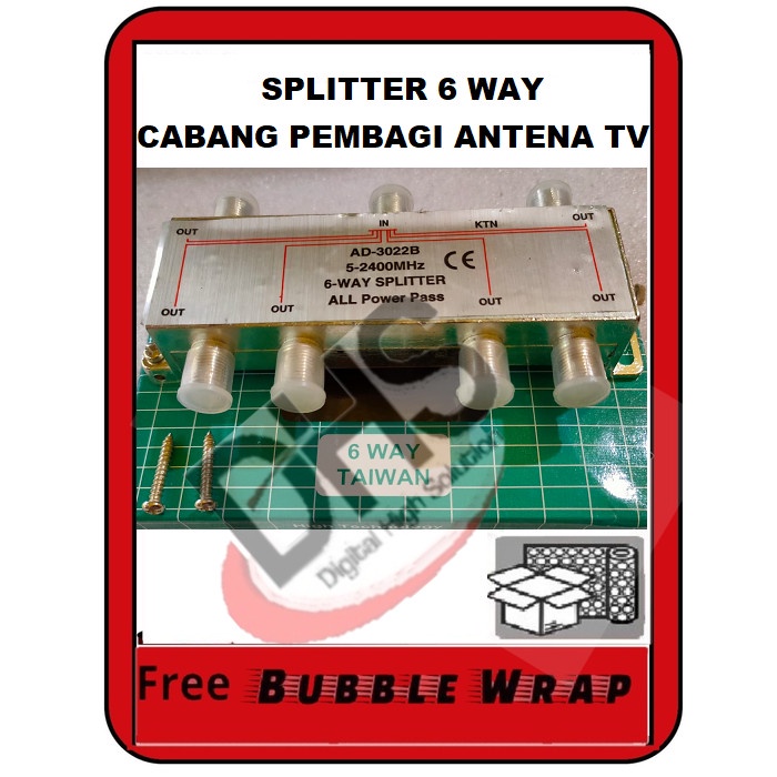 Jual Penguat Sinyal Splitter Tv Cabang Way Pembagi Antena Tv In Out Kualitas Bagus