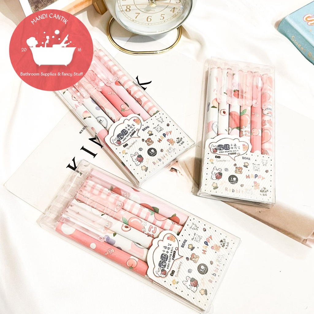 

PAKET PULPEN CETEK ERASABLE 1 SET ISI 6 BIJI PEACH BISA DI HAPUS BUAH PERSIK TERMURAH FREE BOX MIKA BENING