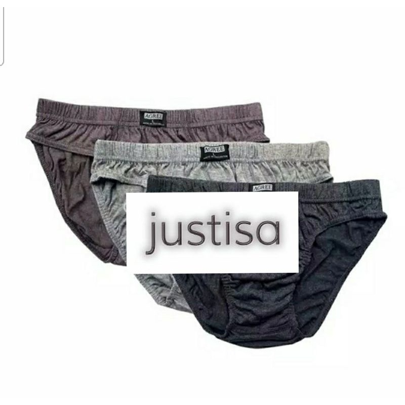 termurah..3 pcs Celana Dalam Pria AGREE Art.2 -8886 CD BRIEF PRIA M L XL XXL
