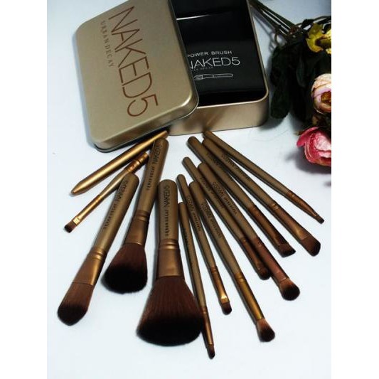 Takarai Kuas Set Naked 5 isi 12 Brush Alat Make Up Lengkap