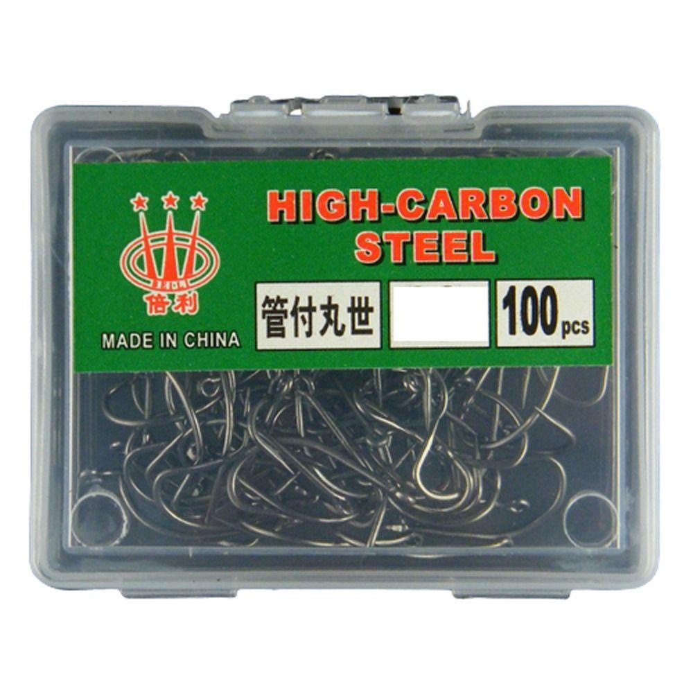 Lanfy Fish Hook Kotak Memancing Ikan Gurame 100 Pcs Dengan Kait Umpan Duri Mulut Bengkok Kait Laut Berduri Kail Pancing
