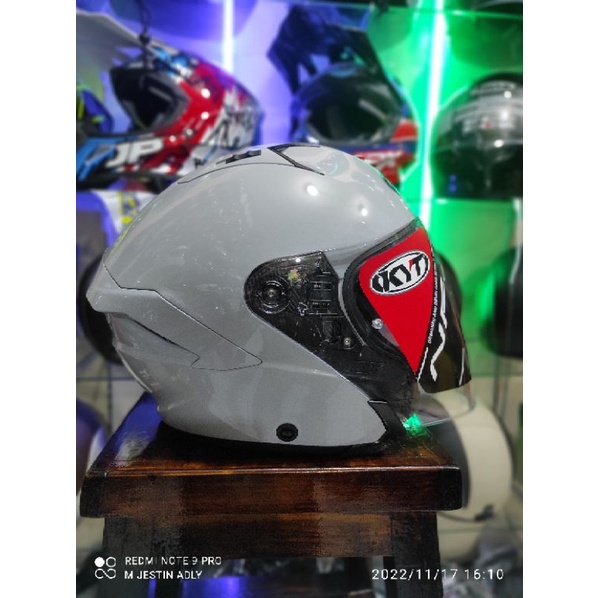 KYT NFJ SOLID ASPHALT GREY TERMURAH