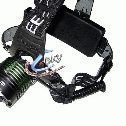 Senter Kepala Super terang dan Murah, Senter Kepala Cree LED XML-T6