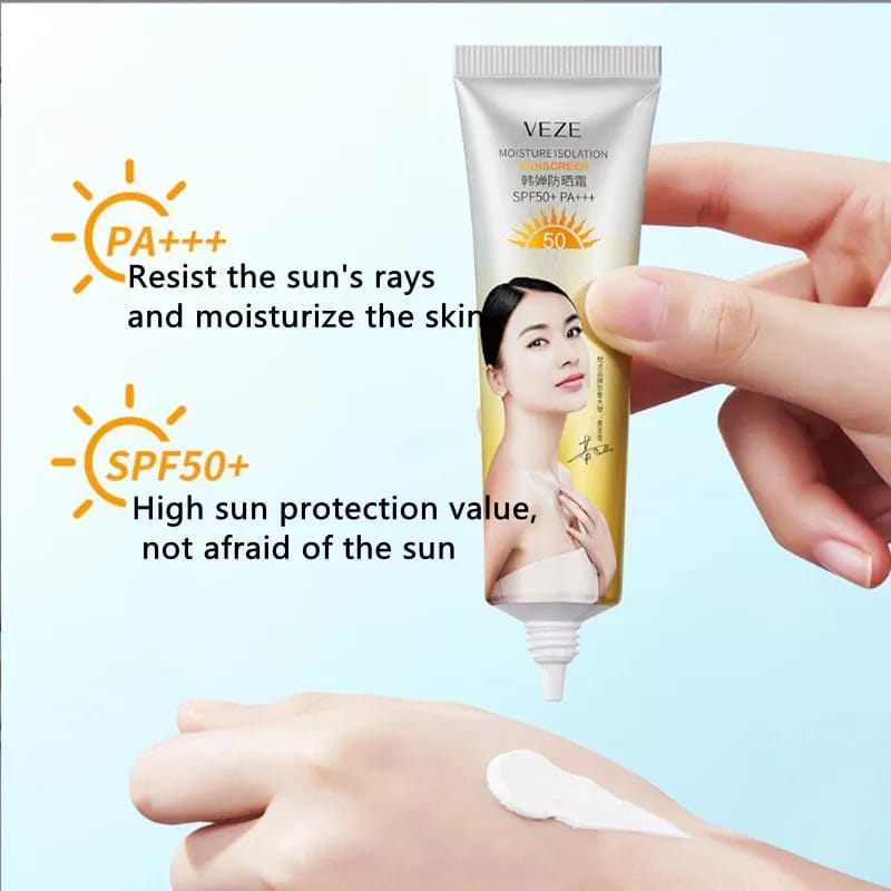 Veze Tabir Surya SPF50+ Krim Pemutih Pelindung Kulit Pelembab Anti Penuaan