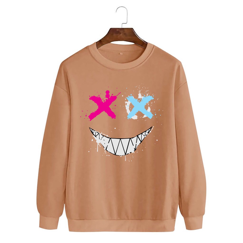 Kaos Lengan Panjang Pria Korea MatchAfashion Smiles / Baju Lengan Panjang Cowo Korea