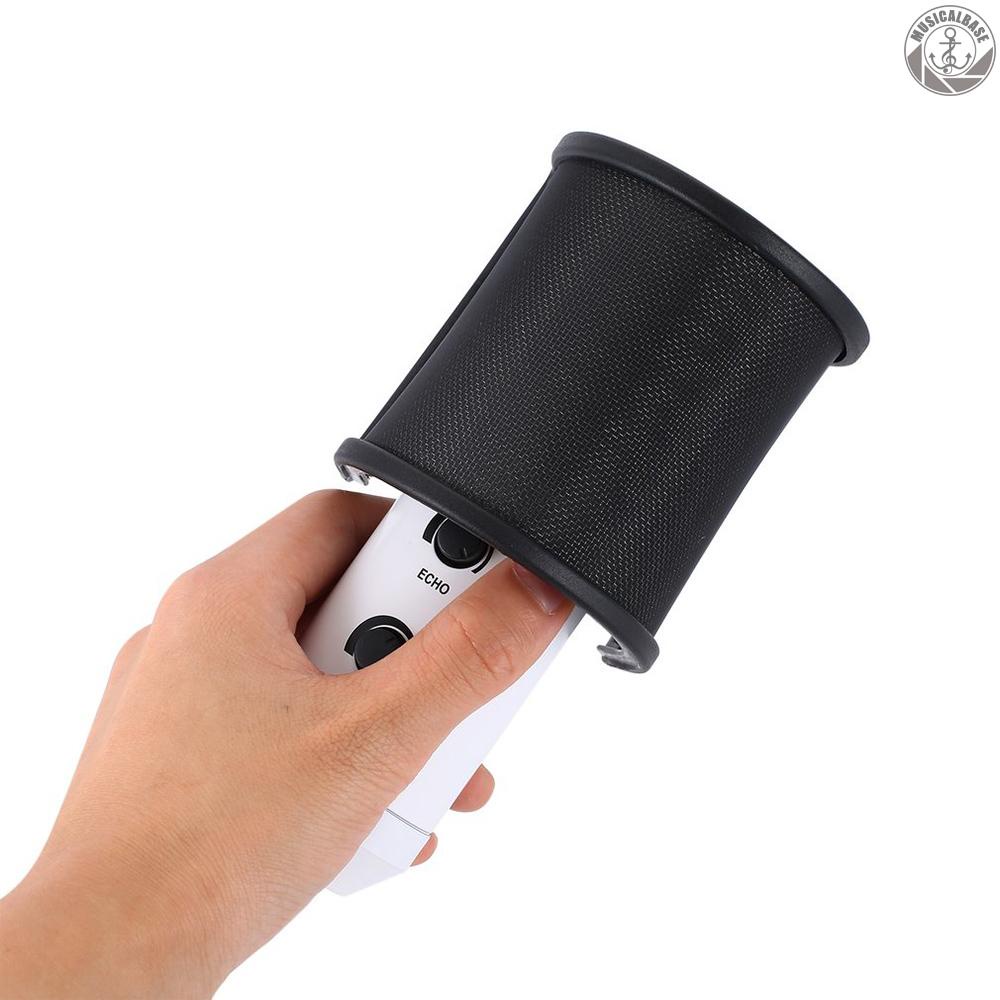 Microphone Pop Filter Professional Metal Microphone Pop Filter Shield Blowout Preventer Net Capacitor Recording Windproof Microphone Anti Noise Net Cover