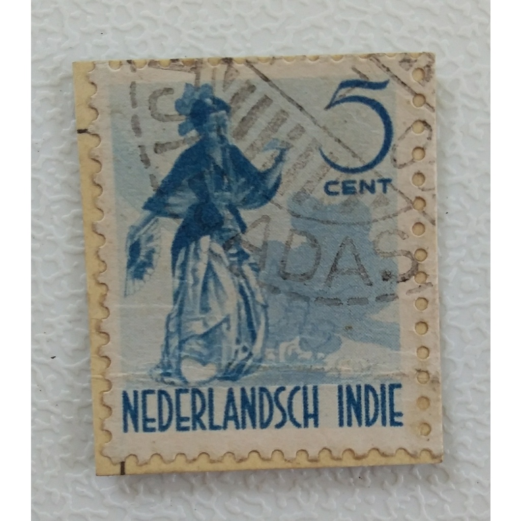 

prangko 5 cent nederlandsch indie cappos tjicadas